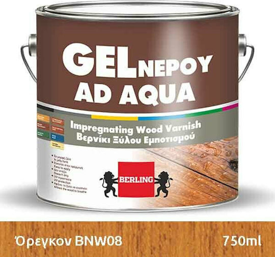 Berling Gel Ad Aqua Impregnation Varnish Oregon Light Satin 750ml