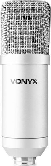 Vonyx CMS300 Σετ Πυκνωτικό Μικρόφωνο USB Επιτραπέζιο, Shock Mounted για Φωνητικά σε Ασημί Χρώμα