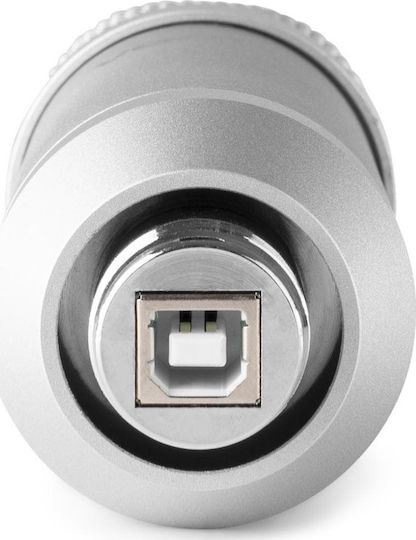 Vonyx CM300 Πυκνωτικό Μικρόφωνο USB Επιτραπέζιο, Shock Mounted για Studio σε Ασημί Χρώμα