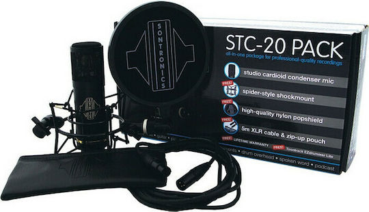 Sontronics STC-20 Condenser Microphone XLR Shock Mounted for Vocals Pack