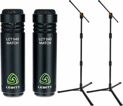 Lewitt Condenser XLR Microphone LCT 040 Match (Ζεύγος) Shock Mounted/Clip On for Studio