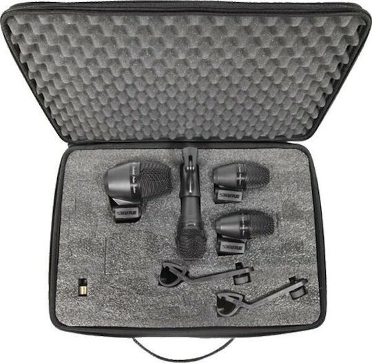Shure PG Alta Drum Microphone Kit 4 Комплект Δυναμικό Микрофон XLR Шоково монтиран за Студио в Черен Цвят