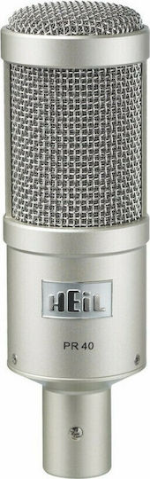 Heil Sound PR40 Δυναμικό Μικρόφωνο XLR Shock Mounted για Φωνητικά σε Ασημί Χρώμα
