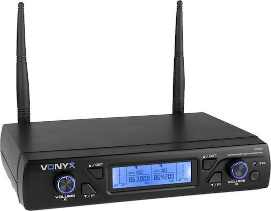 Vonyx WM62B Σετ Ασύρματο Πυκνωτικό Μικρόφωνο Κεφαλής για Φωνητικά