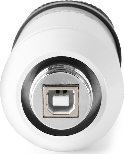 Vonyx CM300 Condenser Microphone USB Shock Mounted for Studio in White Color