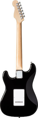 Soundsation Electric Guitar Rider Standard S with SSS Pickups Layout, Tremolo, Rosewood Fretboard in Black