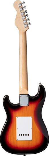Soundsation Rider Junior Elektrische Gitarre Stratocaster mit SSS Tonabnehmerkonfiguration Sunburst