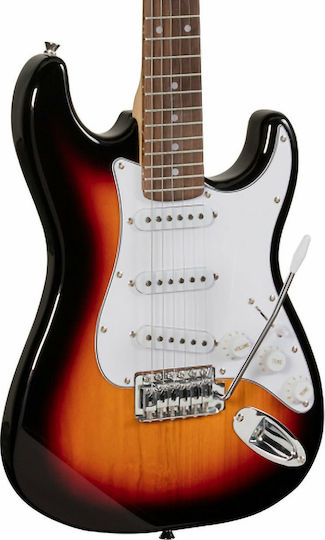 Soundsation Rider Junior Elektrische Gitarre Stratocaster mit SSS Tonabnehmerkonfiguration Sunburst