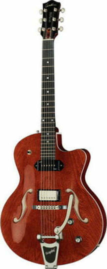 Godin 5th Avenue Uptown Elektrische Gitarre mit SS Tonabnehmerkonfiguration Brown mit Tasche