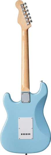 Soundsation Electric Guitar Rider Standard S with SSS Pickups Layout, Tremolo, Rosewood Fretboard RIDER-STD-S-TB in Tropical Blue