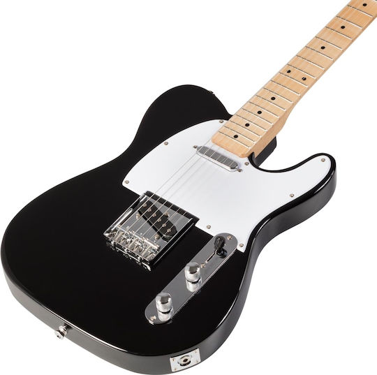 Soundsation Twanger-M Elektrische Gitarre mit S Tonabnehmerkonfiguration Schwarz