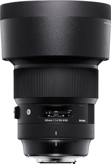 Sigma Пълен кадър Фотообектив 105mm F1.4 DG HSM Телефото за Sony E Монтаж Черен