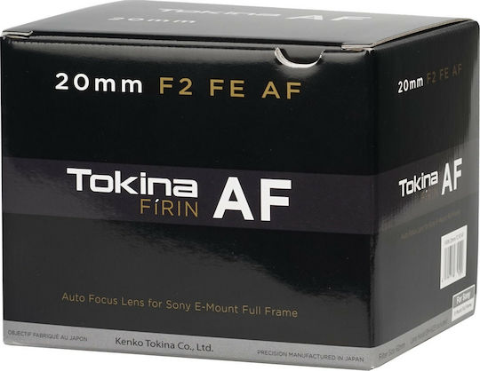 Tokina Full Frame Φωτογραφικός Φακός FíRIN 20mm F2 FE AF Wide Angle για Sony E Mount Μαύρος