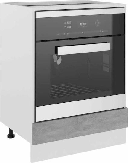 Lower Oven Cabinet Grey Concrete 60x46x81.5pcs