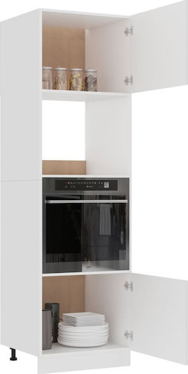 Dulap Superior pentru Cuptor pardoseală Alb 60x57x207buc