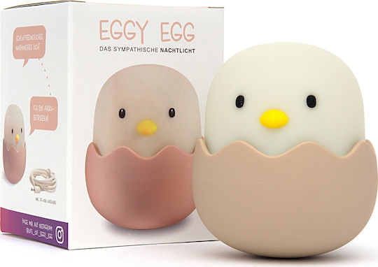 Josef Niermann LED Kinder Dekorative Lampe Eggy Egg Beige 11.8x10.4x10.4εκ.