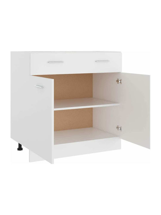 Cabinete de bucătărie de podea 80x46x81.5cm Λευκό