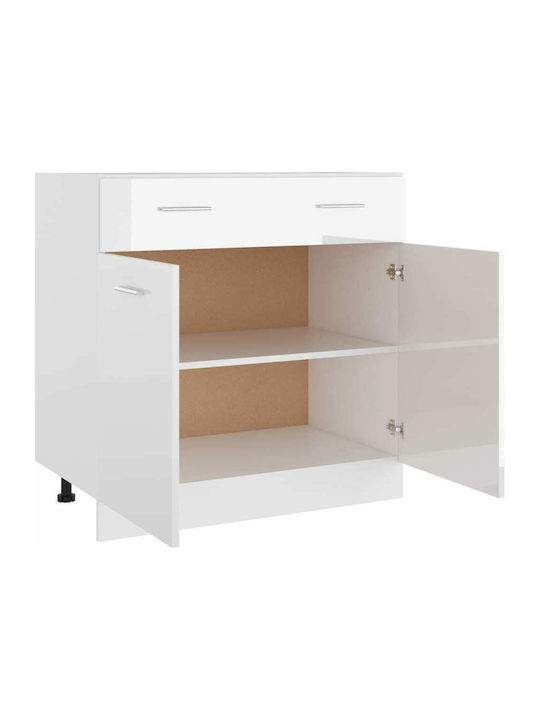 Cabinete de bucătărie de podea 80x46x81.5cm Λευκό