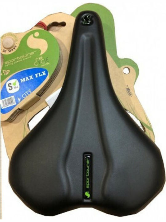 Selle Italia Sportourer Max Flx Σέλα Ποδηλάτου Μαύρη 269 x 205 mm