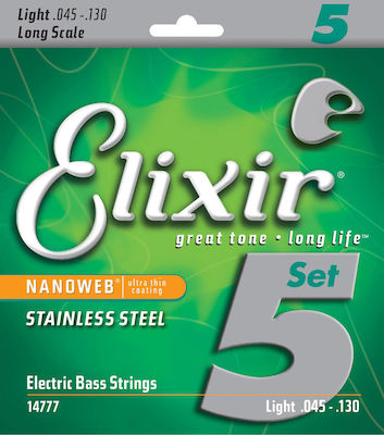 Elixir Set Oțel de Corzi pentru Bas Stainless Steel