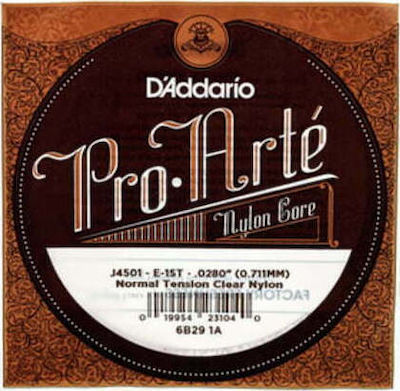 Daddario Corză Nylon Individuală pentru Chitară clasică Pro-Arte Classical Single Mediu .028"