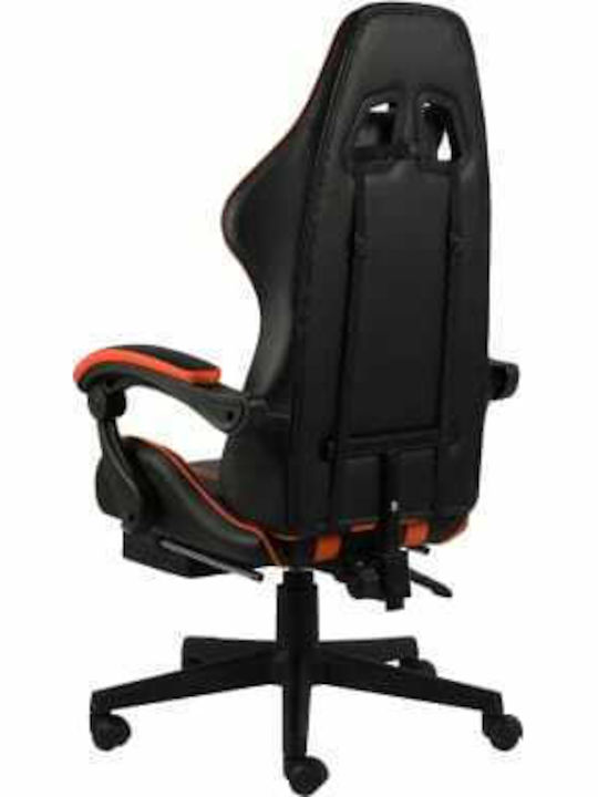 vidaXL Racing Геймърски стол с подлакътник Black/Orange Stripes