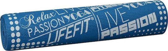 Lifefit Yoga Mat SlimFit Fitnessmatte Yoga Blau (173x61x0.6cm)