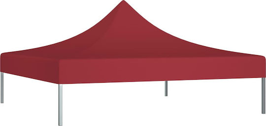 vidaXL Acoperiș pentru foișor Burgundy cu acoperire PVC 3x3m