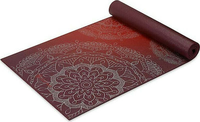 Gaiam Premium Metallic Sunset Yoga Mat Στρώμα Γυμναστικής Κόκκινο (173cm x 61cm x 0.6cm)