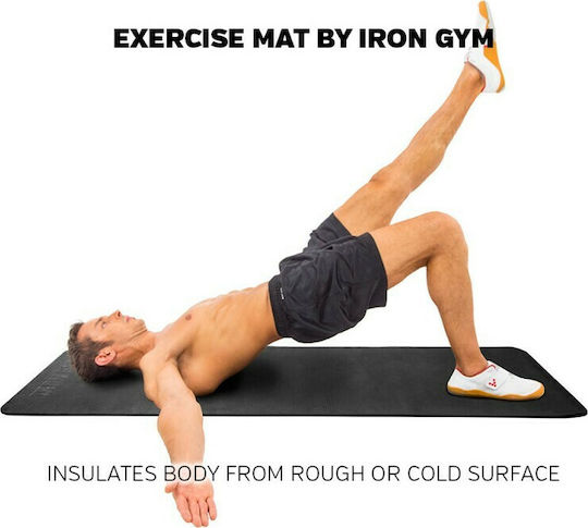 Iron Gym Trainingsmatte Yoga Schwarz 183x61x0.6cm