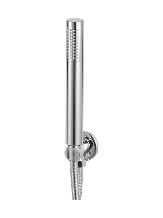 vidaXL Built-in Mixer, Hand Shower & Shower Head Set for Shower 2 Exits Inox Silver