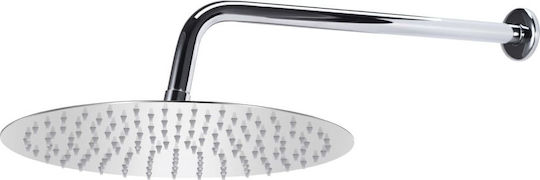 vidaXL Built-in Mixer, Hand Shower & Shower Head Set for Shower 2 Exits Inox Silver