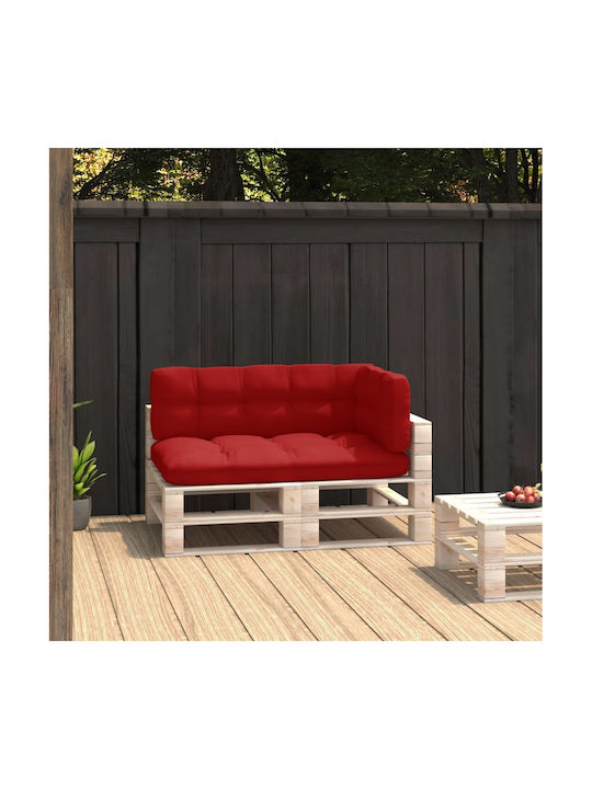 vidaXL Pallet Sofa Cushion Red 3pcs