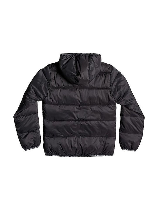 DC Waterproof Kids Quilted Jacket short Hooded Black