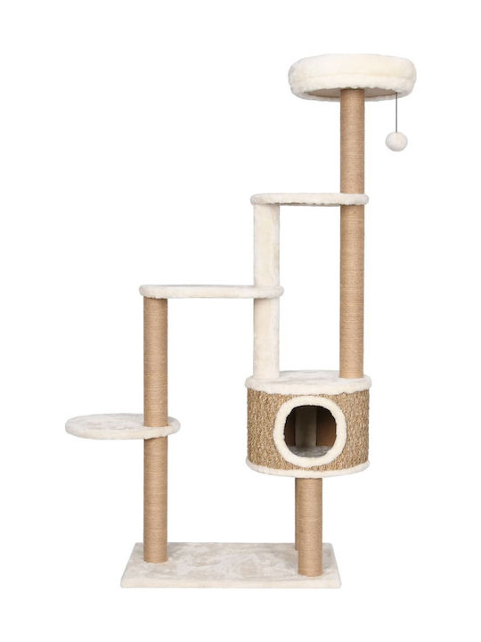vidaXL Scratching Post Cat Trees Beige 5 levels 60x40x148cm