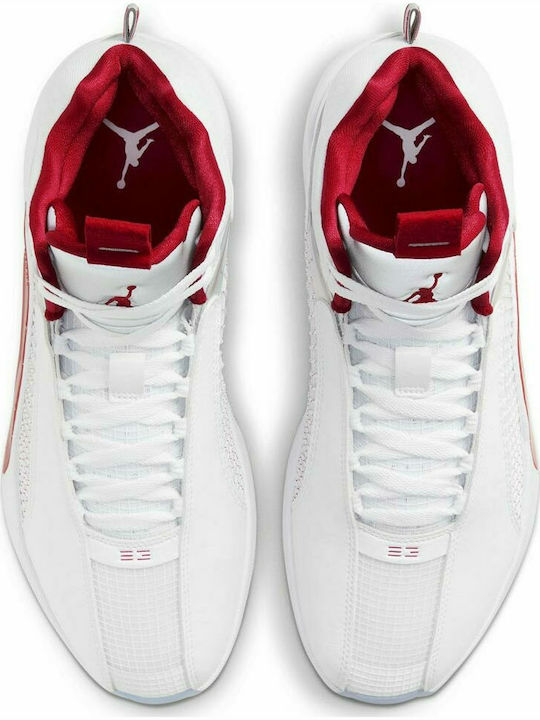 Air  XXXV Ψηλά Μπασκετικά Παπούτσια White / Fire Red / Metallic Silver