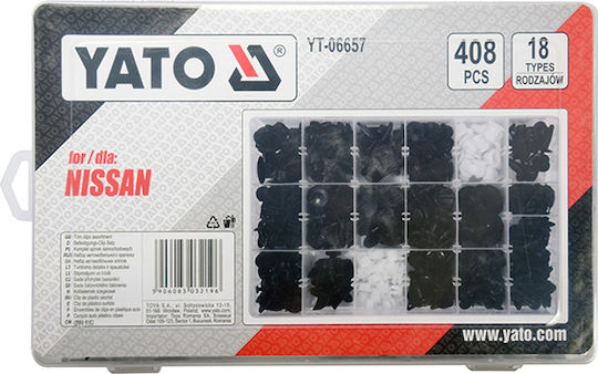 Yato Car Plastic Clips 408 Pieces