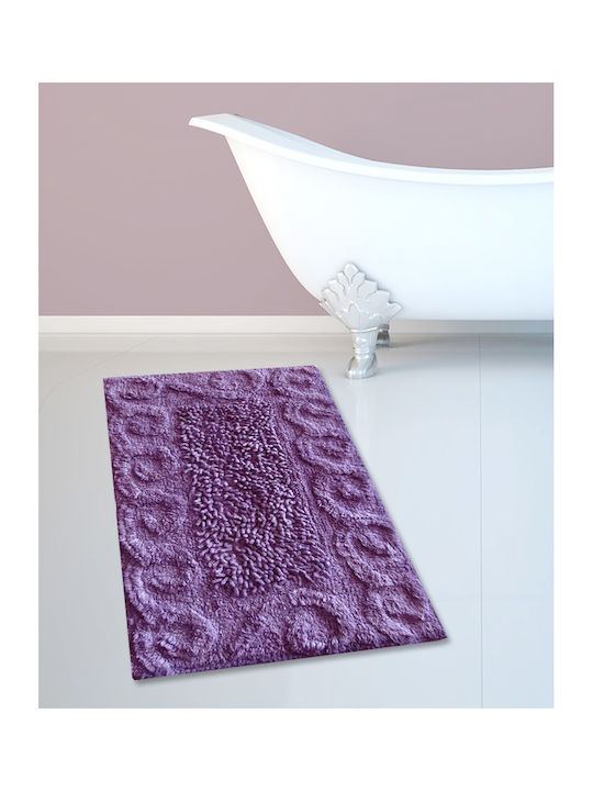 San Lorentzo Bath Mat Cotton Spiral Loop 2110 PURP Purple 45x70cm