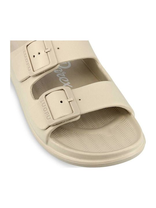 Flip Flops in Sandal Style in Beige Colour