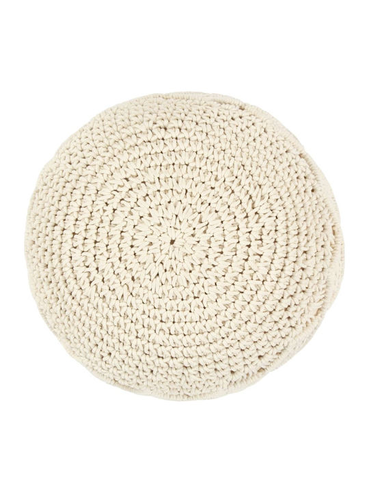 vidaXL Sitzsäcke & Poufs Wasserdicht Ecru 45x45x30cm