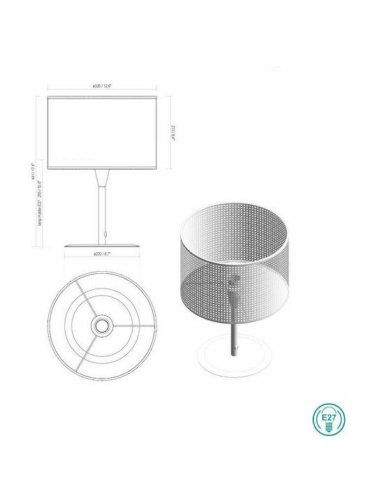 Faro Barcelona Mambo Metal Vintage Table Lamp for Socket E27 LED with Brown Shade and Black Base