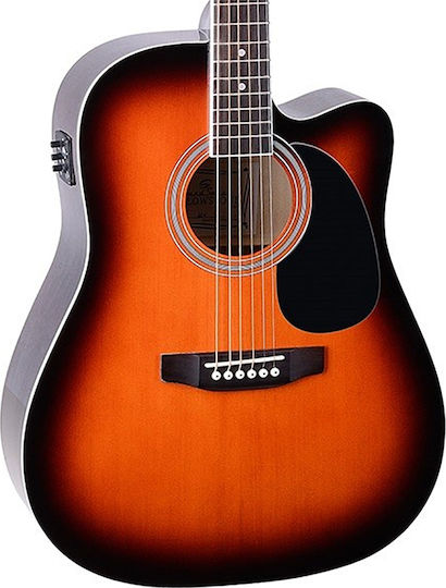 Soundsation Ηλεκτροακουστική Κιθάρα Yellowstone DNCE SB with Cutaway Cutaway Sunburst