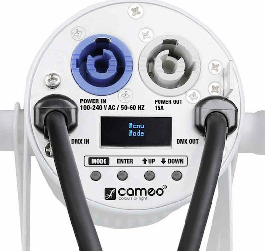 Cameo Φωτορυθμικό Spot LED PAR Q-Spot 15 RGBW LED White RGBW