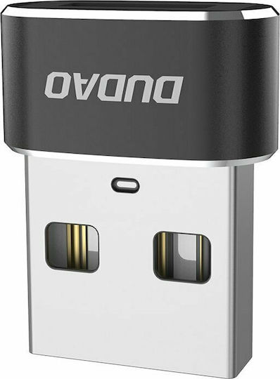 Dudao L16AC Конвертор USB-A мъжки към USB-C женски Черен 1бр