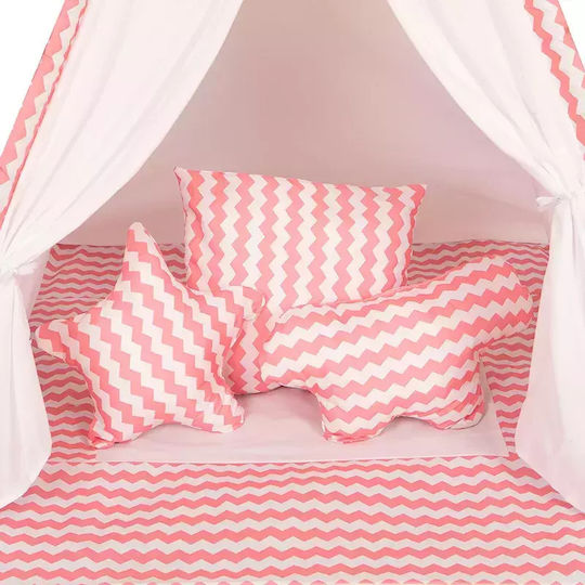 Baby Adventure Kids Indian Teepee Play Tent Wave for 3+ years Pink