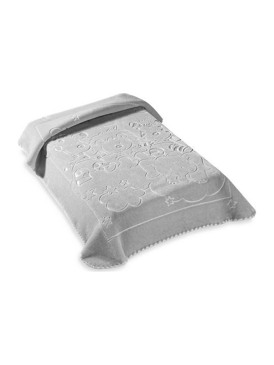 Belpla Blanket Cot Ster 521 Velvet Gray 110x140cm