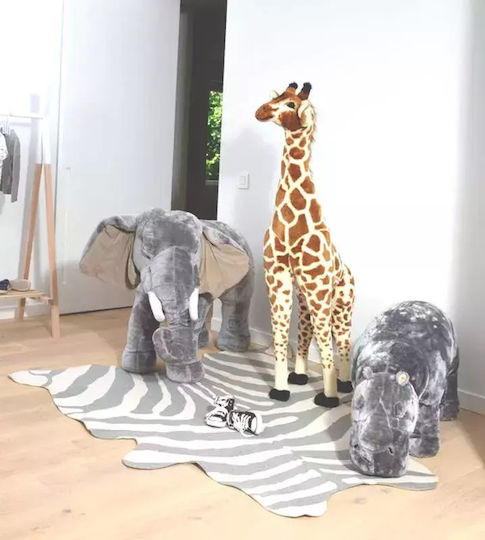 Childhome Zebra Детско килимче Памучно Сив 145x160см Дебелина 4мм
