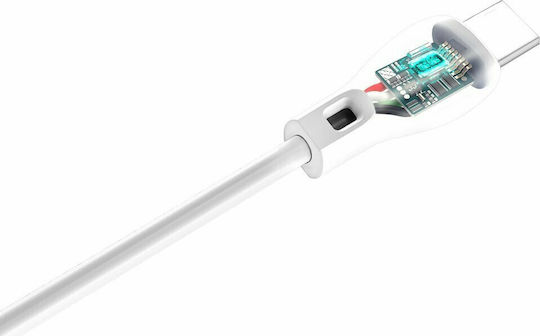 Dudao L4T USB 2.0 Kabel USB Typ-C männlich - USB-A Weiß 1m