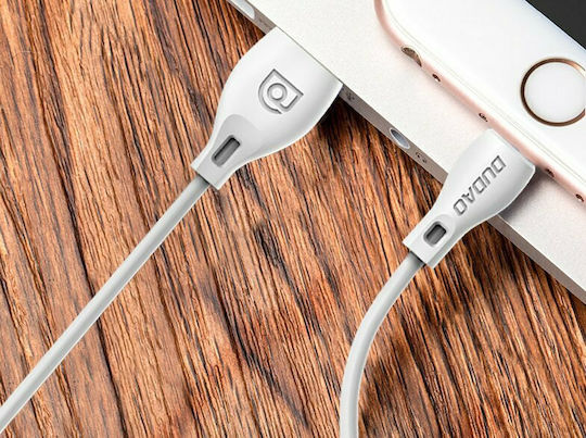Dudao L4T USB 2.0 Kabel USB Typ-C männlich - USB-A Weiß 1m
