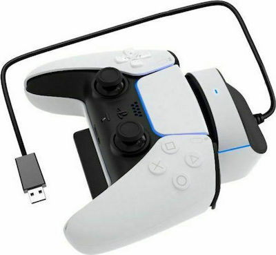 Revell PS5 Charging Station for 1 Controller with LED Light & Dock Port White 1164480